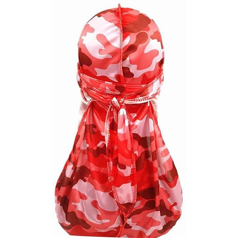 Skullies & Beanies Assorted Paisley Bandana Headwraps Womens - Red Camouflage - CB199XTCX7M $18.43