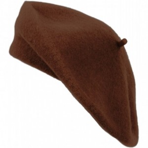 Berets 3 Pieces Pack Ladies Solid Colored French Wool Beret - Dark Brown-3 Pack - CT12NZEOWR1 $16.20