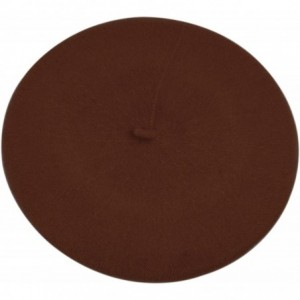 Berets 3 Pieces Pack Ladies Solid Colored French Wool Beret - Dark Brown-3 Pack - CT12NZEOWR1 $16.20