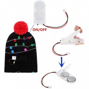 Skullies & Beanies Novelty LED Light Up Christmas Hat Knitted Ugly Sweater Holiday Xmas Beanie Colorful Funny Hat Gift - A 1p...