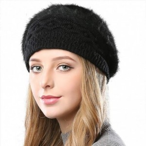 Berets Winter Black Berets for Women Knitted Beanies Warmer Hats - Black-3 - C518AYD8DZQ $11.17