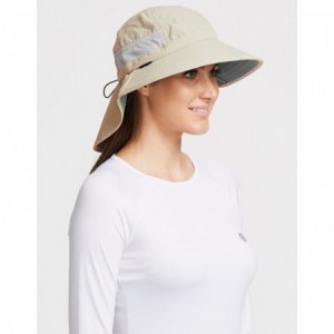 Sun Hats UPF 50+ Protective Adventure Sun Hat - Universal Fit - Beige / Light Grey - C718E9GW2CN $38.60
