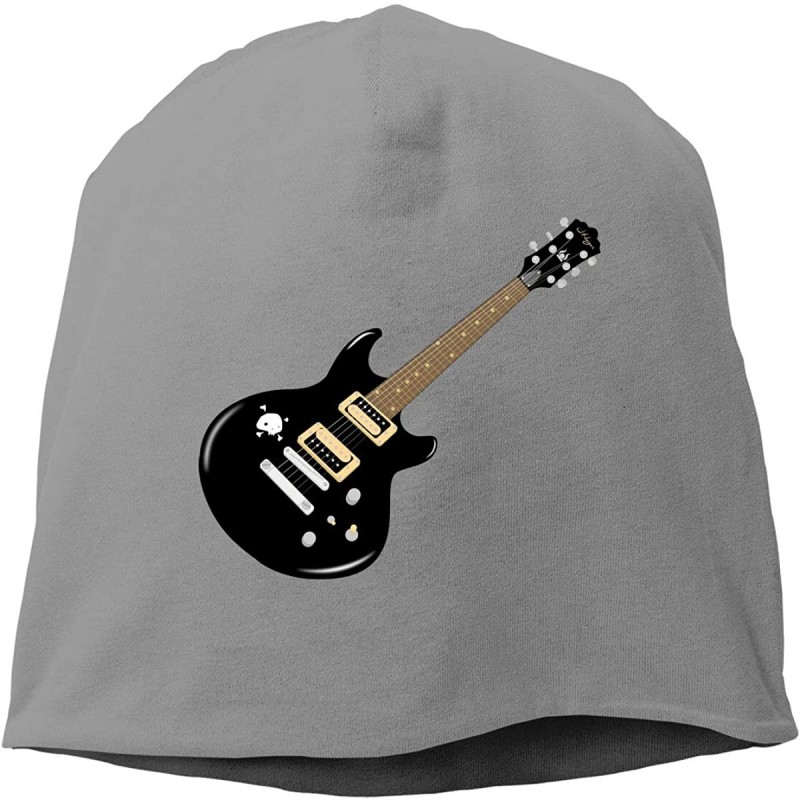 Skullies & Beanies Man Skull Cap Beanie Guitar Sign Headwear Knit Hat Warm Hip-hop Hat - Deep Heather - CJ18KKUQEMO $12.87