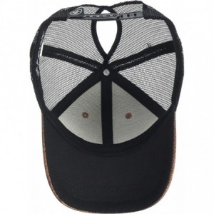 Baseball Caps Women's Offset Logo Glitter Messy Bun Snapback Cap - Copper Glitter - CF18NKD6H5H $34.63