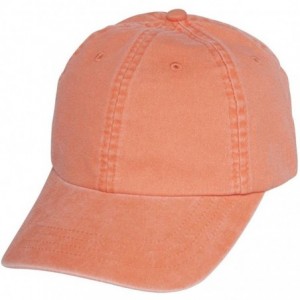 Baseball Caps WASHED LOW PROFILE W/COTTON TWILL CASUAL ADJUSTABLE HAT (UNSTRUCTURED) - Orange/Stone - C211CK9XGCZ $12.19