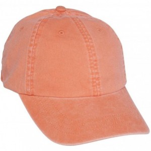 Baseball Caps WASHED LOW PROFILE W/COTTON TWILL CASUAL ADJUSTABLE HAT (UNSTRUCTURED) - Orange/Stone - C211CK9XGCZ $12.19