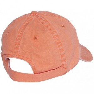 Baseball Caps WASHED LOW PROFILE W/COTTON TWILL CASUAL ADJUSTABLE HAT (UNSTRUCTURED) - Orange/Stone - C211CK9XGCZ $12.19