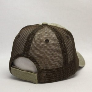 Baseball Caps Vintage Washed Cotton Soft Mesh Adjustable Baseball Cap - Khaki/Khaki/Dk.brown - CX180E5KQYA $8.58