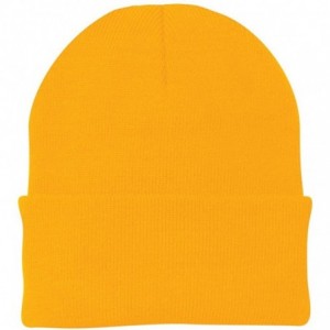 Skullies & Beanies Knit Beanie Caps in 24 - Yellow/Gold - CB11APLHW51 $13.34