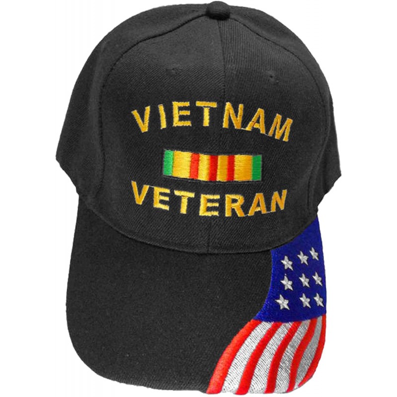 Baseball Caps Vietnam Veteran Cap Black Flag Hat Army Navy Marines Air Force Coast Guard - CS11M27Z4R5 $12.39