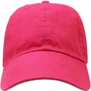 Baseball Caps Classic Baseball Cap Dad Hat 100% Cotton Soft Adjustable Size - Hot Pink - CH11AT3WF9D $10.32