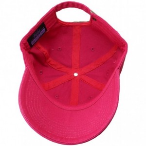 Baseball Caps Classic Baseball Cap Dad Hat 100% Cotton Soft Adjustable Size - Hot Pink - CH11AT3WF9D $10.32