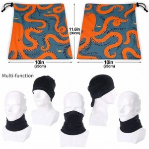 Balaclavas Neck Gaiter Headwear Face Sun Mask Magic Scarf Bandana Balaclava - Orange Octopus - C61979N5GCU $15.29