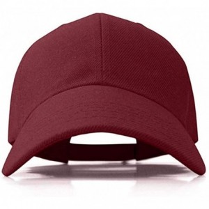 Baseball Caps Plain Adjustable Baseball Cap Classic Adjustable Hat Men Women Unisex Ballcap 6 Panels - Wine/Pack 4 - CI192WS4...
