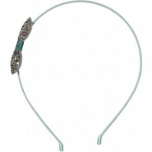 Headbands "Isabelle" Glitter Bow Headband - Aqua Multi - CZ12CLYQJ81 $12.59