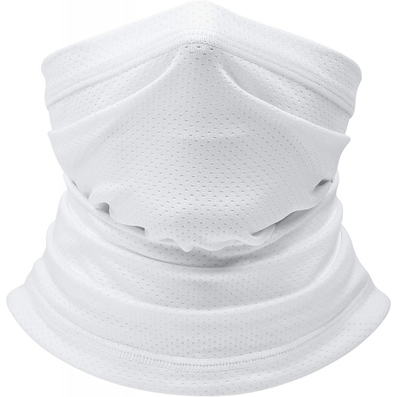 Balaclavas Summer Neck Gaiter Face Scarf/Neck Cover/Face Cover for Sun Breathable Fishing Hiking Cycling - White - CB197M2OSU...