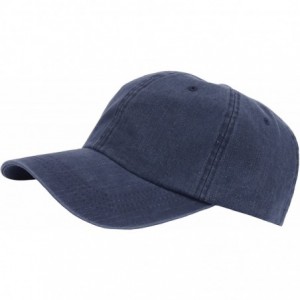 Baseball Caps Vintage Denim Washing Plus Size XL XXL Big Army Cap Baseball Hat Truckers - Blue - CA187Q3STUY $22.90