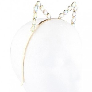 Headbands Girls Cat Ears Costume Floral Accessory Headband Adults - Gold Ab Crystal - CE182LDX2KY $9.98