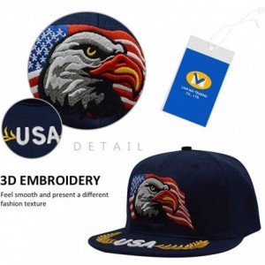 Baseball Caps 3D Embroidery Dad Hat Patriotic Eagle American Flag Adjustable Baseball Cap Classic Strapback Cap - CU18ON44TML...