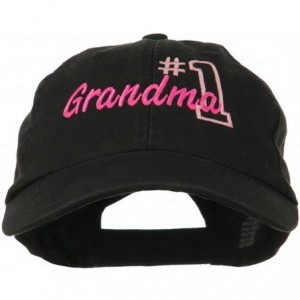 Baseball Caps Number 1 Grandma Embroidered Cotton Cap - Black - C811ND5GX8J $29.41