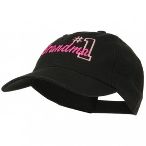 Baseball Caps Number 1 Grandma Embroidered Cotton Cap - Black - C811ND5GX8J $29.41