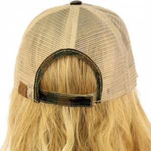 Baseball Caps Everyday Distressed Trucker Mesh Summer Vented Baseball Sun Cap Hat - American Flag Camo Olive - CM199D50CD8 $1...