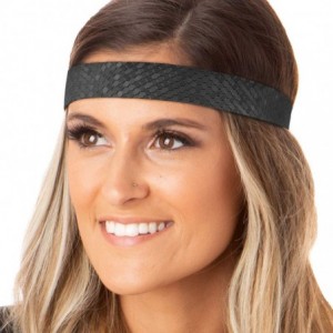 Headbands Women's Adjustable Non Slip Geo Sport Headband Multi Gift Pack - Black & Brown Wide Geo 2pk - CW19770MTQR $10.16