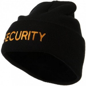 Skullies & Beanies Military Embroidered Beanie - Security - CC11E8U9C3V $22.02