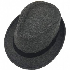 Fedoras Men Mesh Straw Summer Fedora Hat Short Brim Beach Sunhat Breathable Panama Cap - Gray-cotton - CC18Z3AZATN $14.98