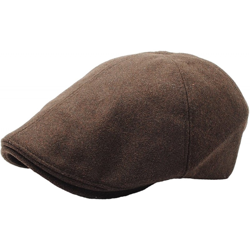 Baseball Caps Wool Warm Fabric Basic Hunting Gatsby Ivy Cap Cabbie Ascot Newsboy Beret Hat - Brown - CD129DHF00R $18.60