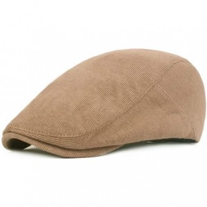 Newsboy Caps Vintage Newsboy Cap Tweed Flat Beret Cabbie Hat Baseball Cap - Khaki - CO19328T9AH $13.04