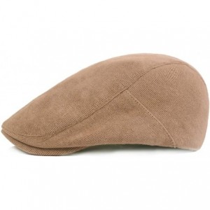 Newsboy Caps Vintage Newsboy Cap Tweed Flat Beret Cabbie Hat Baseball Cap - Khaki - CO19328T9AH $13.04