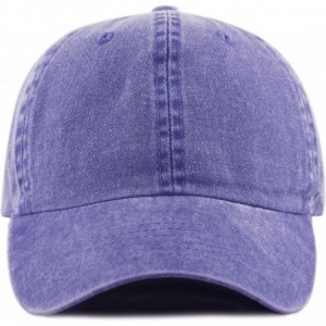 Baseball Caps 100% Cotton Pigment Dyed Low Profile Dad Hat Six Panel Cap - 1. Royal - CV18M7O3LGA $8.61