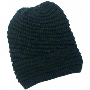 Skullies & Beanies Women Men Knitted Hat Casual Autumn Winter Warm Outdoor Wool Cap Hats & Caps - Black - CP18Z2QUNE0 $18.34