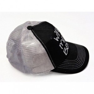 Baseball Caps Silver Glitter Wife mom boss Black/Grey Trucker Cap Hat Fashion - CN18282ZZUA $22.30