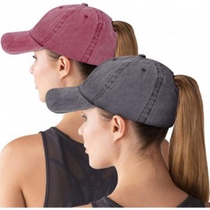 Baseball Caps High Ponytail Baseball Hat Cap for Women- Messy Bun Trucker Hat Ponycap Dad Hat Golf Sun Hat - C818QEUOQ7Z $28.05