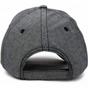 Baseball Caps Premium Baseball Cap Structured Dad Hat Low Crown Chambray - Gray - CE12N0GB2MU $7.84