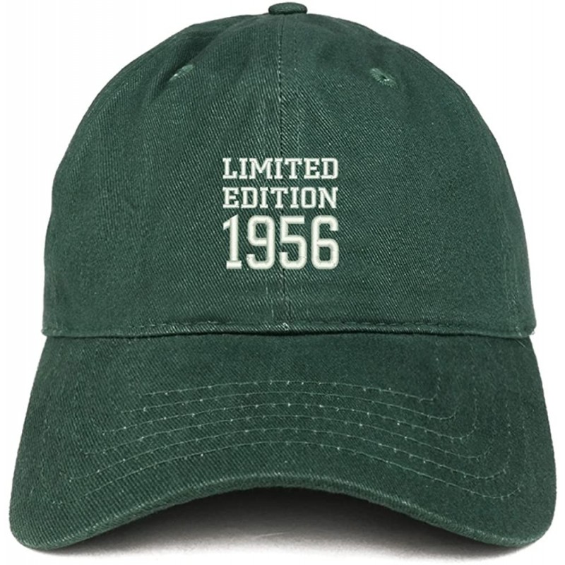 Baseball Caps Limited Edition 1956 Embroidered Birthday Gift Brushed Cotton Cap - Hunter - CN18CO5Y3X9 $32.49