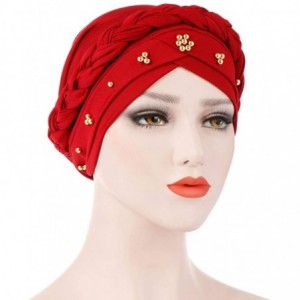 Balaclavas Turbans for Women Beads-Head Wraps 2019 Winter Fashion Cancer Cap Gift Christmas Simple Black New Outdoor Fit - CV...