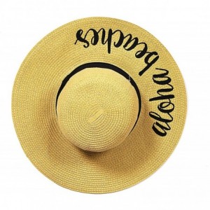 Sun Hats Beach Hats for Women - Embroidered Floppy Wide Brim Paper Straw Sun Hats for Women Summer Hat Foldable - CN18DNIDO0G...