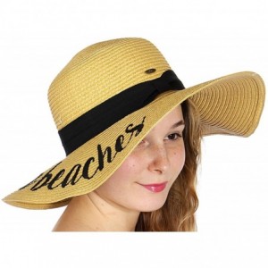 Sun Hats Beach Hats for Women - Embroidered Floppy Wide Brim Paper Straw Sun Hats for Women Summer Hat Foldable - CN18DNIDO0G...