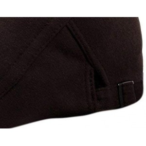 Newsboy Caps Men's Solid Cotton Flat Ivy Gatsby Newsboy Cap Hat - Coffee - CR12LWGFXAN $9.72