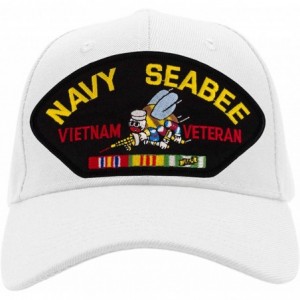 Baseball Caps US Navy Seabee - Vietnam War Veteran Hat/Ballcap Adjustable One Size Fits Most - White - CV18K3SMWAO $18.11