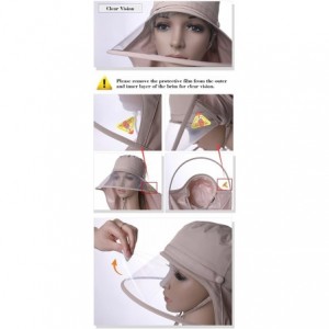 Rain Hats Women Waterproof Rain Hat Protection Chin Strap Trasparent Visible Visor - 99046_navy Blue - C218RS0C39X $40.99