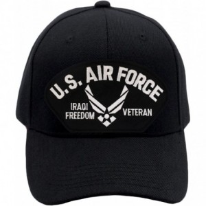 Baseball Caps US Air Force Iraqi Freedom Vereran Hat/Ballcap Adjustable One Size Fits Most - Black - C818SXG590X $29.55