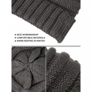 Skullies & Beanies Winter Knitted Beanie Earmuff Stretch - Color 2 - C418YUCG33A $12.01