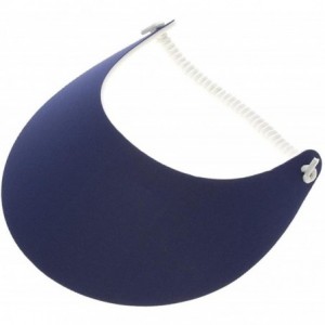 Visors Spring Lace Adjustable Sport Sun Visor - Navy - C712E3BF431 $10.64