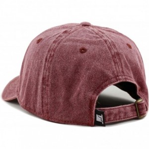 Baseball Caps 100% Cotton Pigment Dyed Low Profile Dad Hat Six Panel Cap - 1. Burgundy - CF189A2DG9Z $7.27