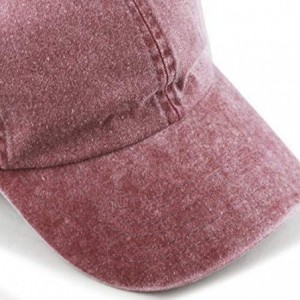 Baseball Caps 100% Cotton Pigment Dyed Low Profile Dad Hat Six Panel Cap - 1. Burgundy - CF189A2DG9Z $7.27