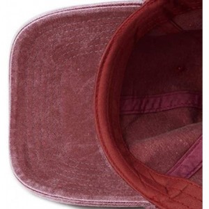 Baseball Caps 100% Cotton Pigment Dyed Low Profile Dad Hat Six Panel Cap - 1. Burgundy - CF189A2DG9Z $7.27